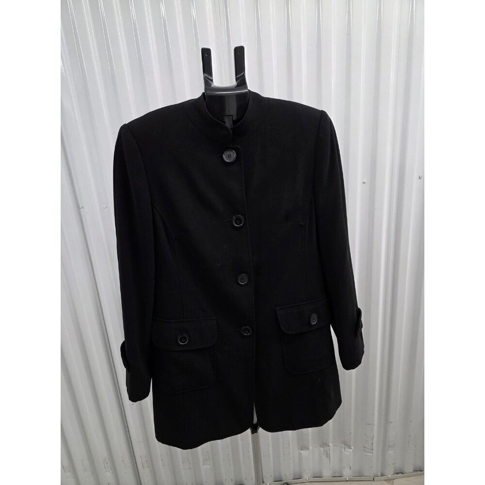 Portfolio Louben Women's Black Button Front Jacket Coat Size 8